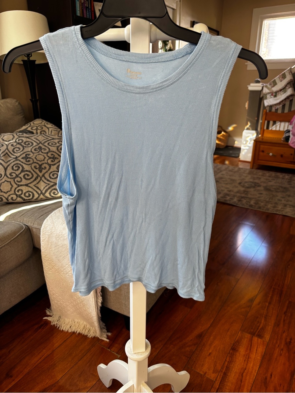 No Boundaries Light Blue Ribbed Tank